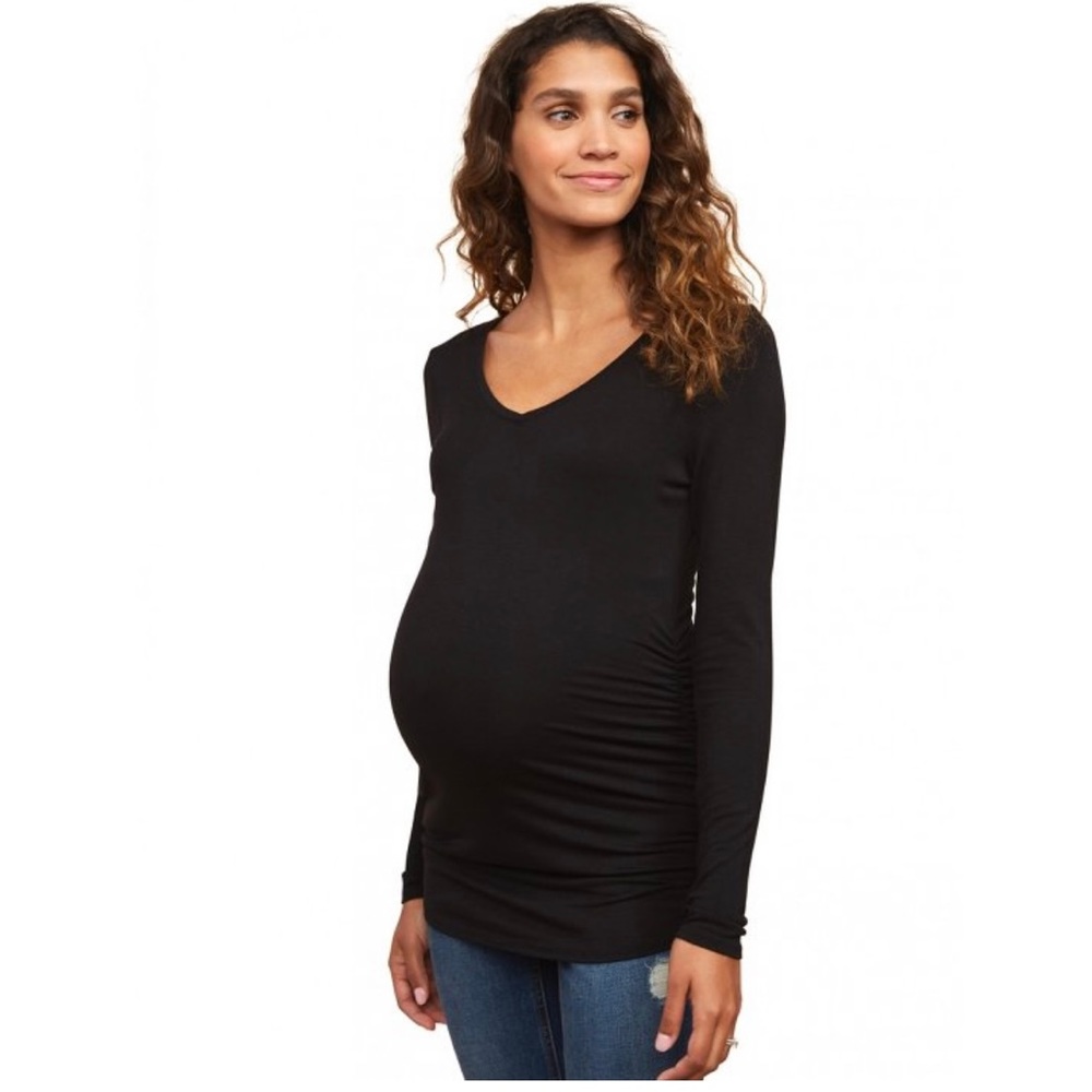 Black Motherhood Maternity long sleeve shirt.